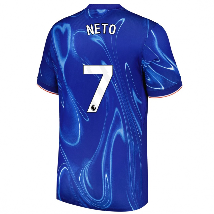 Kids Football Pedro Neto #7 Blue White Home Jersey 2024/25 T-Shirt Australia