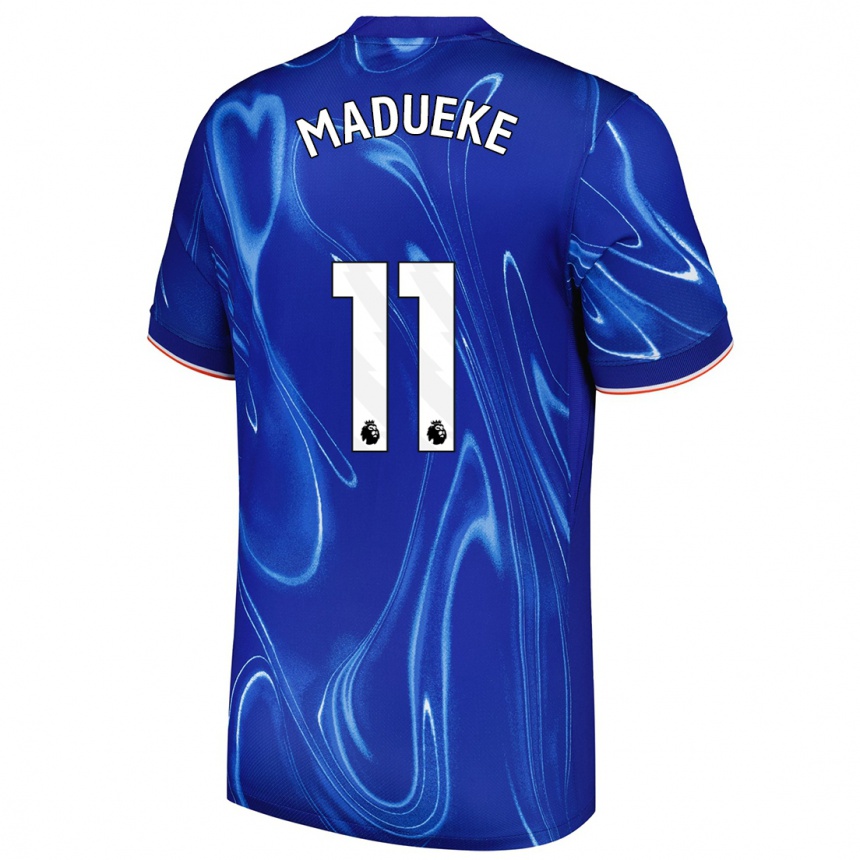 Kids Football Noni Madueke #11 Blue White Home Jersey 2024/25 T-Shirt Australia