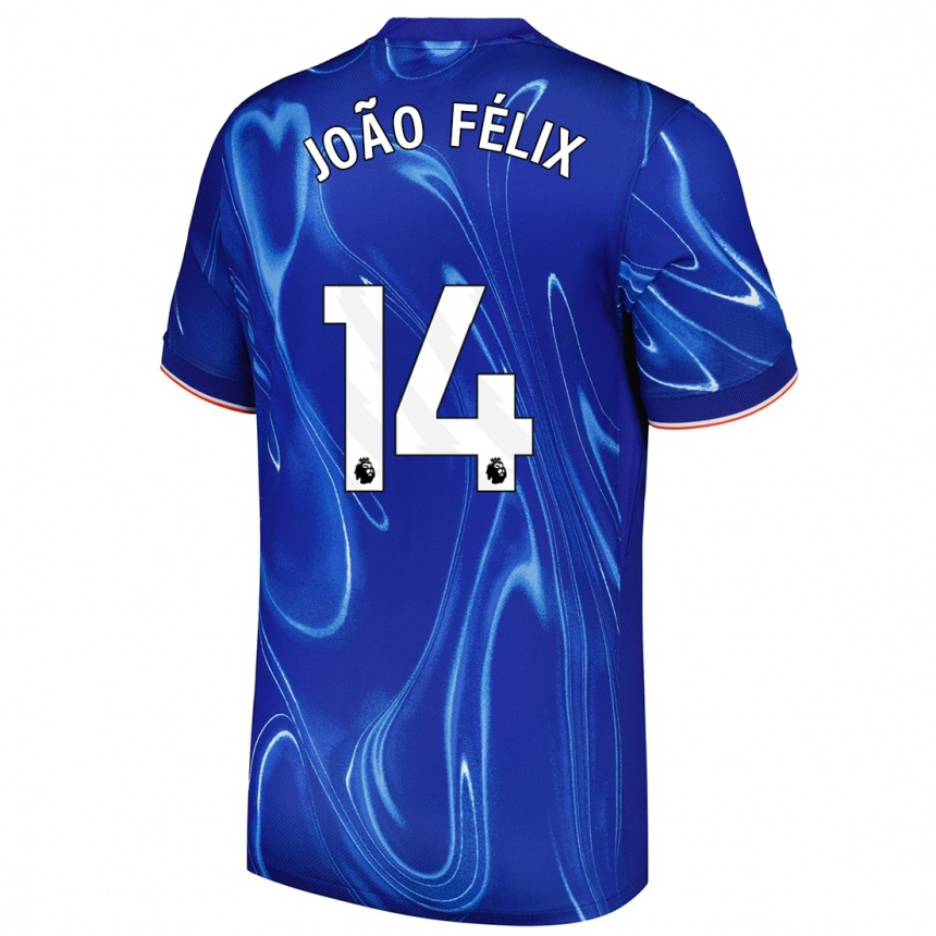 Kids Football Joao Felix #14 Blue White Home Jersey 2024/25 T-Shirt Australia