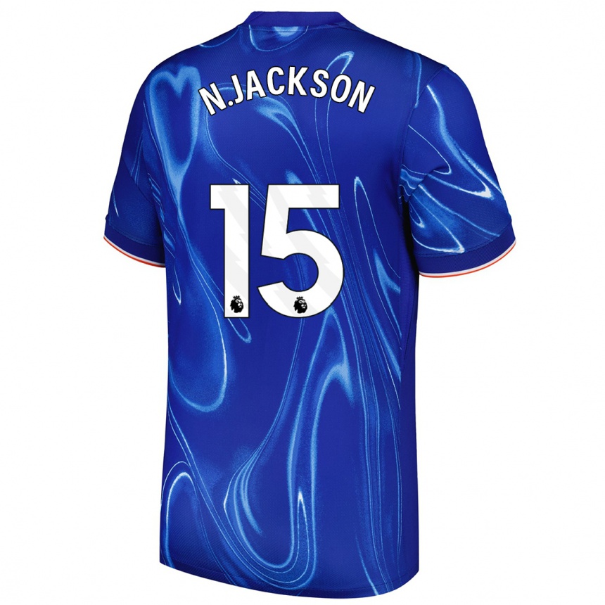 Kids Football Nicolas Jackson #15 Blue White Home Jersey 2024/25 T-Shirt Australia