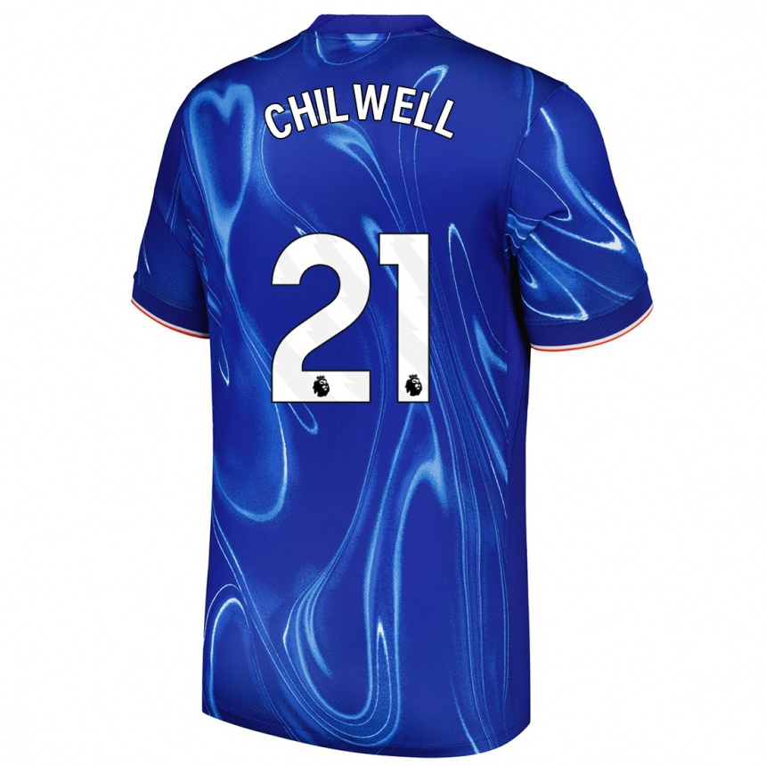 Kids Football Ben Chilwell #21 Blue White Home Jersey 2024/25 T-Shirt Australia