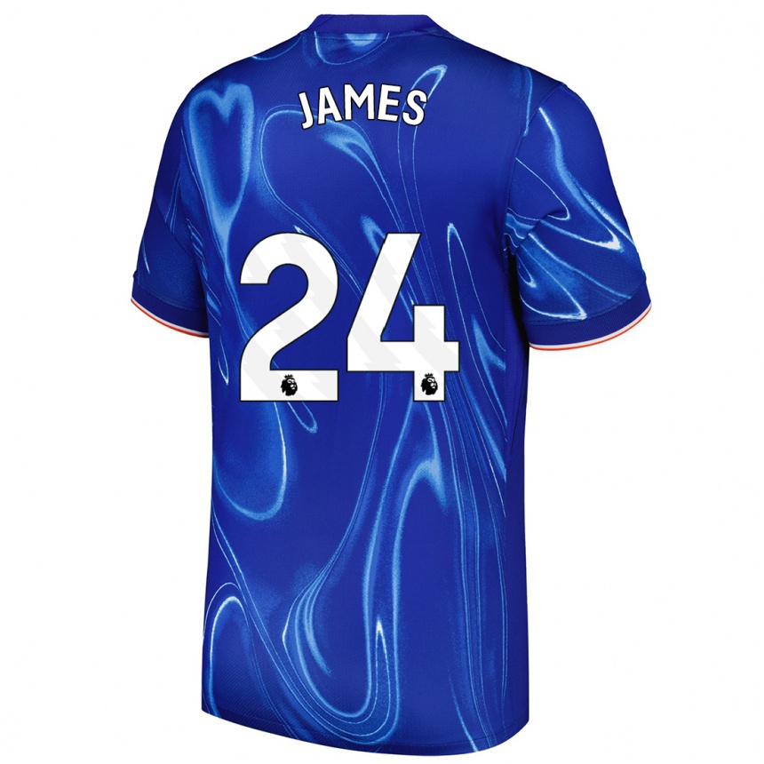 Kids Football Reece James #24 Blue White Home Jersey 2024/25 T-Shirt Australia