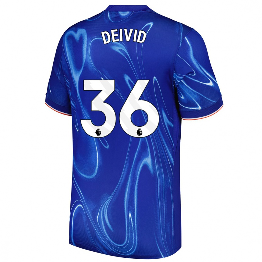 Kids Football Deivid Washington #36 Blue White Home Jersey 2024/25 T-Shirt Australia