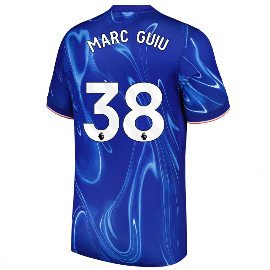 Kids Football Marc Guiu #38 Blue White Home Jersey 2024/25 T-Shirt Australia