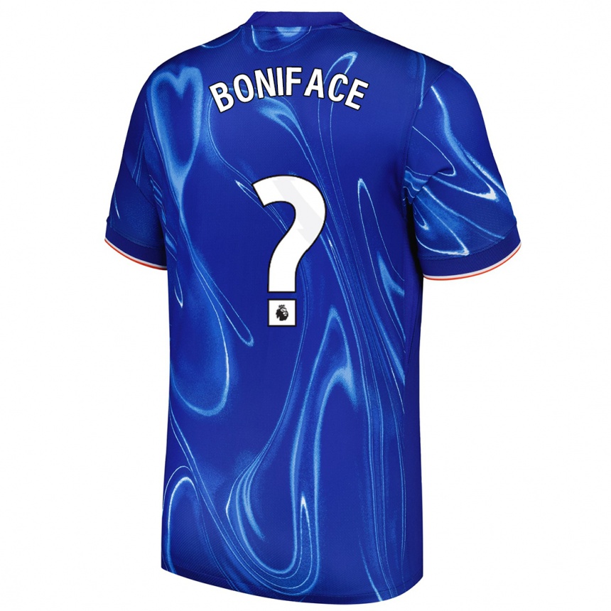 Kids Football Somto Boniface #0 Blue White Home Jersey 2024/25 T-Shirt Australia