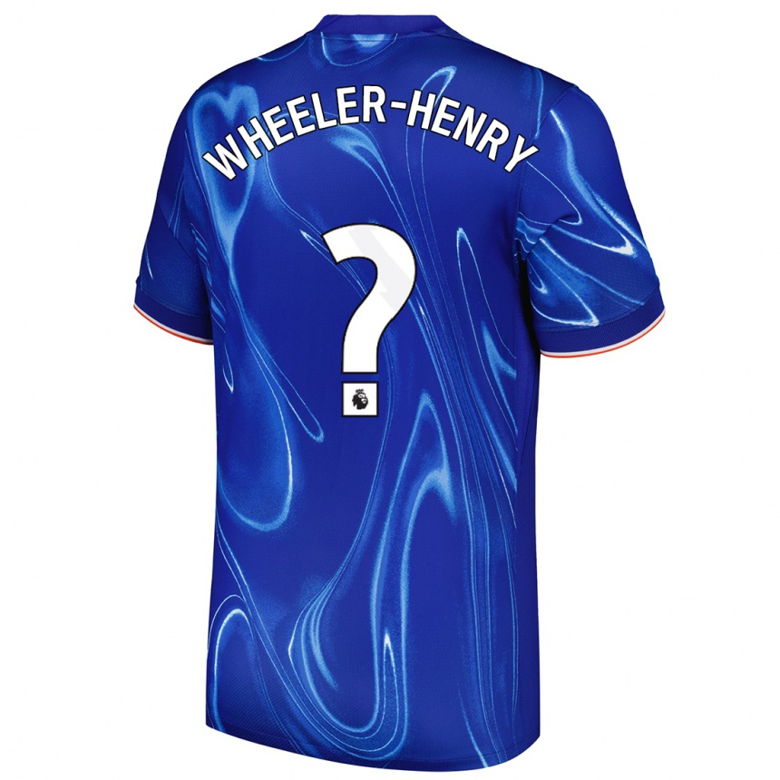 Kids Football Joseph Wheeler-Henry #0 Blue White Home Jersey 2024/25 T-Shirt Australia