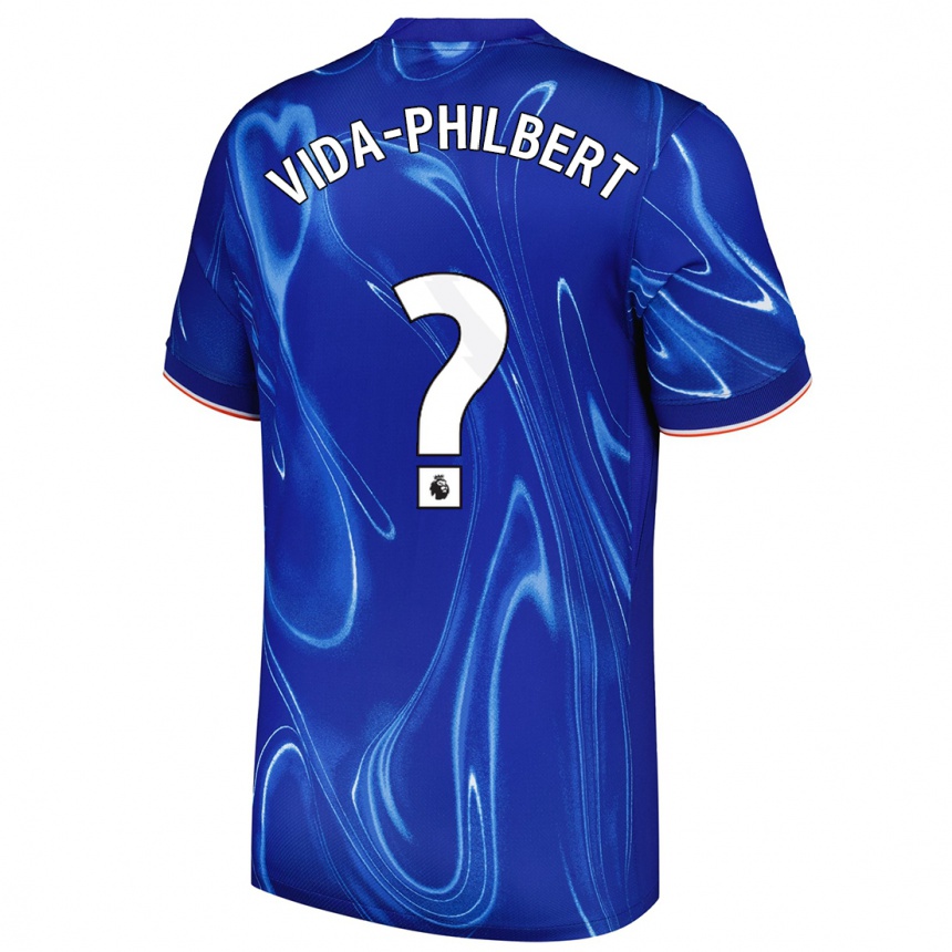 Kids Football Joel Vida-Philbert #0 Blue White Home Jersey 2024/25 T-Shirt Australia