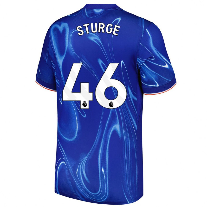 Kids Football Zak Sturge #46 Blue White Home Jersey 2024/25 T-Shirt Australia