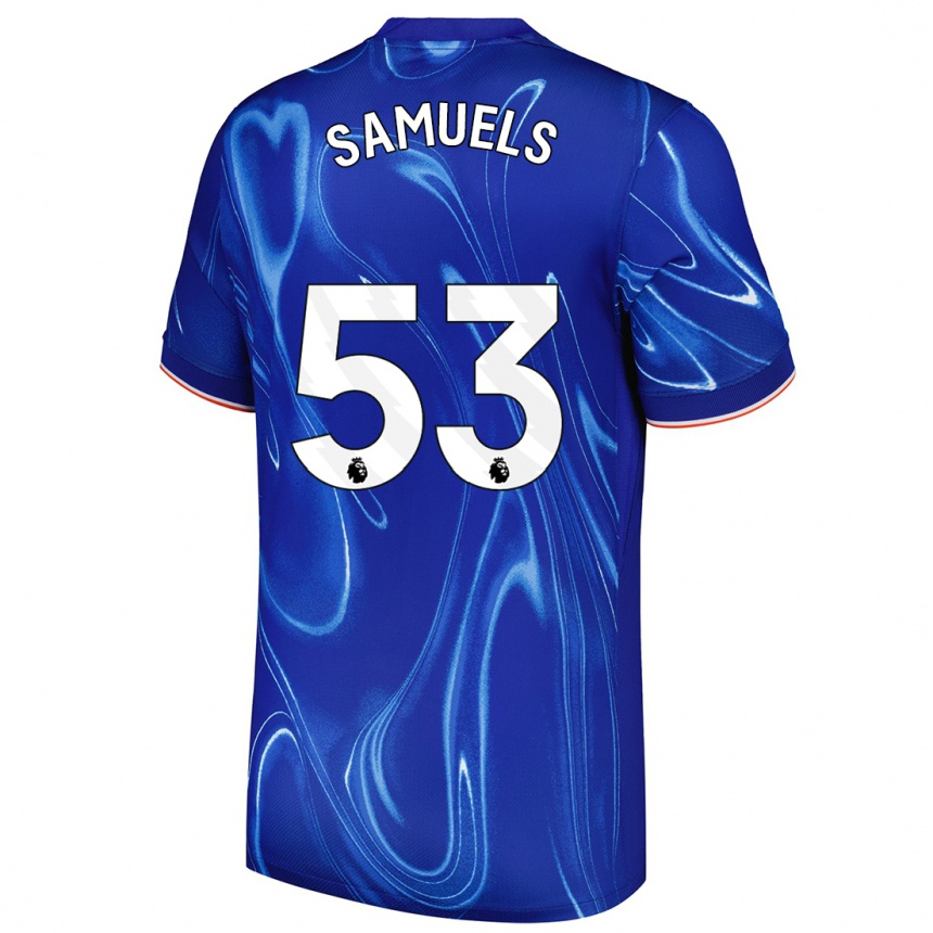 Kids Football Ishé Samuels-Smith #53 Blue White Home Jersey 2024/25 T-Shirt Australia