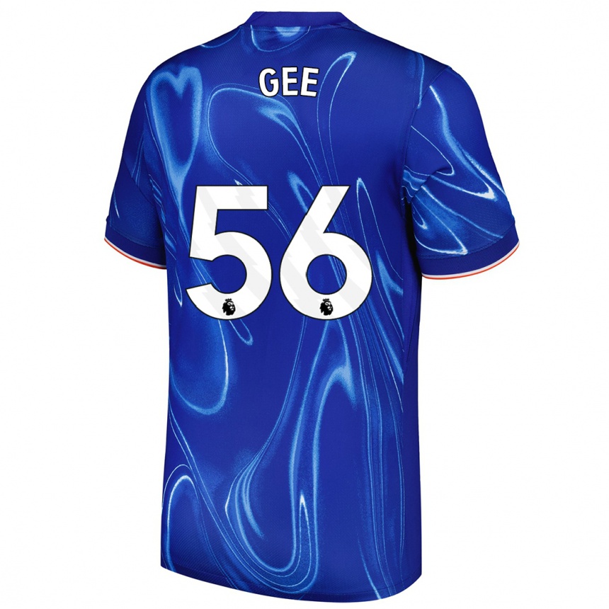 Kids Football Billy Gee #56 Blue White Home Jersey 2024/25 T-Shirt Australia