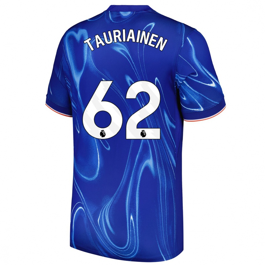 Kids Football Jimi Tauriainen #62 Blue White Home Jersey 2024/25 T-Shirt Australia