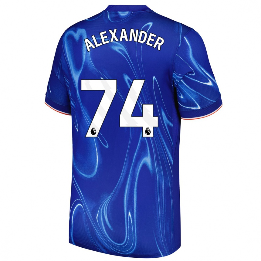 Kids Football Reiss Alexander Russell-Denny #74 Blue White Home Jersey 2024/25 T-Shirt Australia