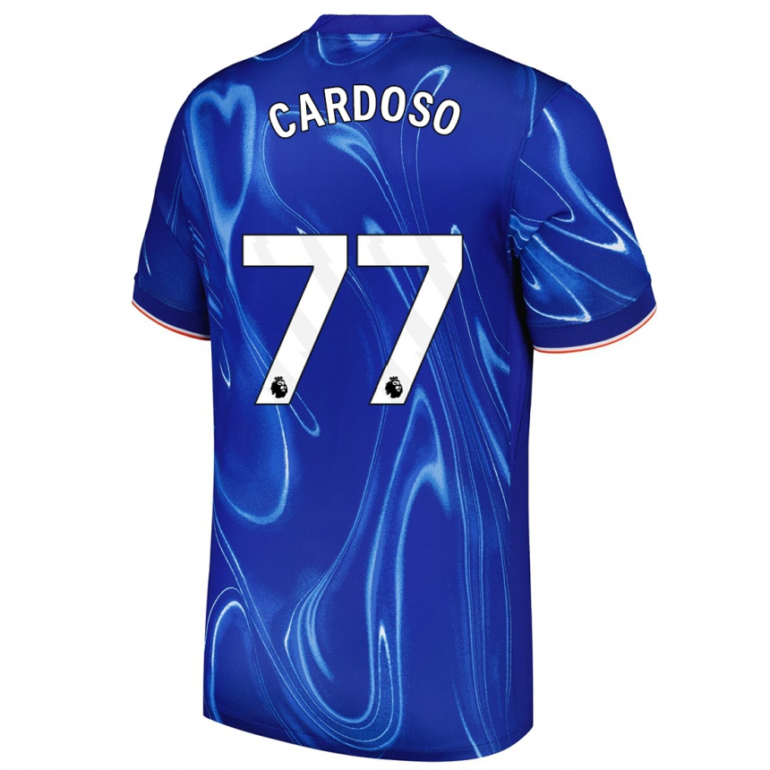 Kids Football Leo Cardoso #77 Blue White Home Jersey 2024/25 T-Shirt Australia