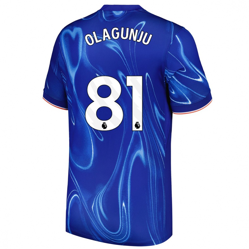 Kids Football Saheed Olagunju #81 Blue White Home Jersey 2024/25 T-Shirt Australia