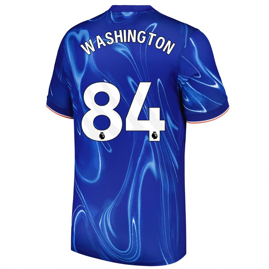 Kids Football Marcell Washington #84 Blue White Home Jersey 2024/25 T-Shirt Australia