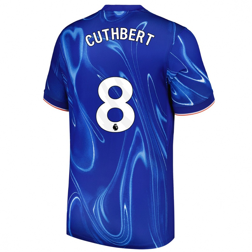 Kids Football Erin Cuthbert #8 Blue White Home Jersey 2024/25 T-Shirt Australia