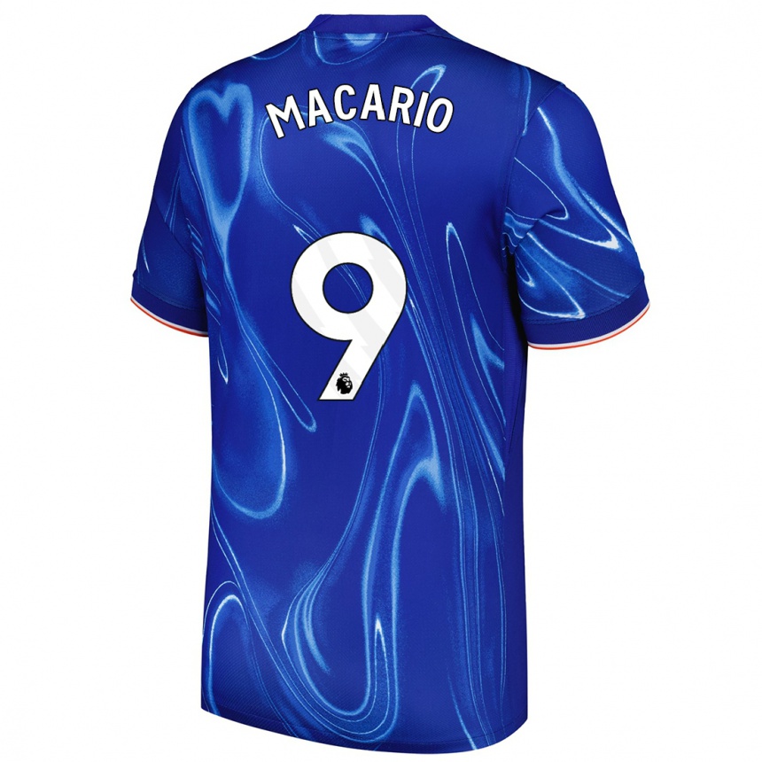 Kids Football Catarina Macario #9 Blue White Home Jersey 2024/25 T-Shirt Australia