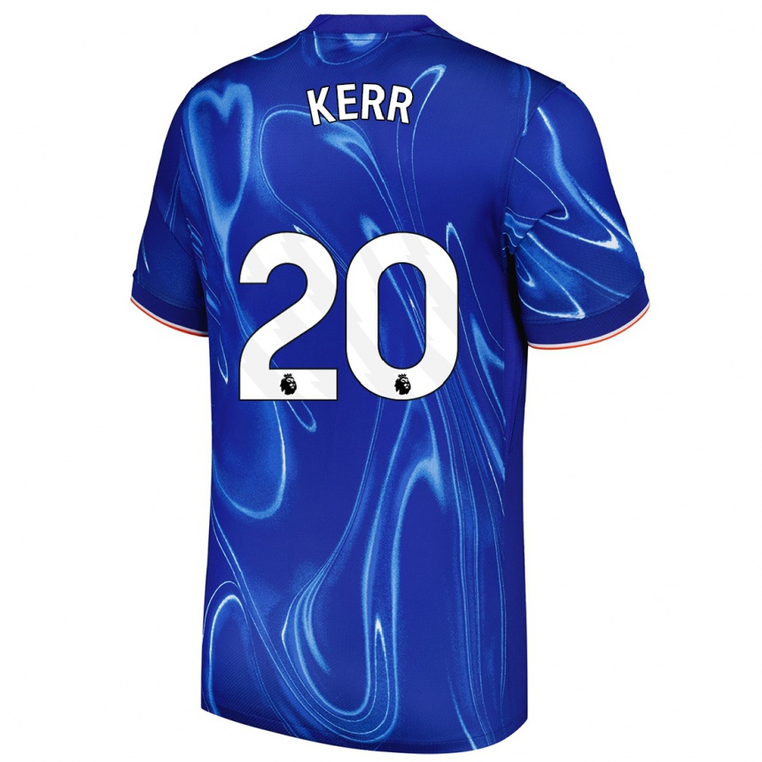 Kids Football Sam Kerr #20 Blue White Home Jersey 2024/25 T-Shirt Australia