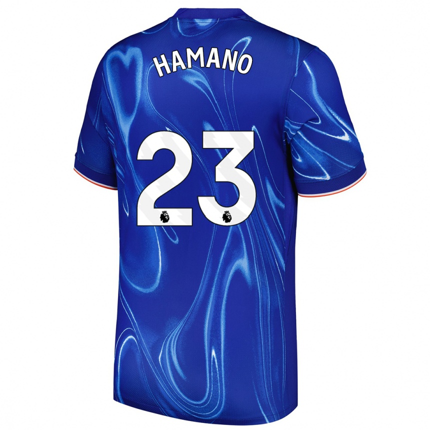 Kids Football Maika Hamano #23 Blue White Home Jersey 2024/25 T-Shirt Australia