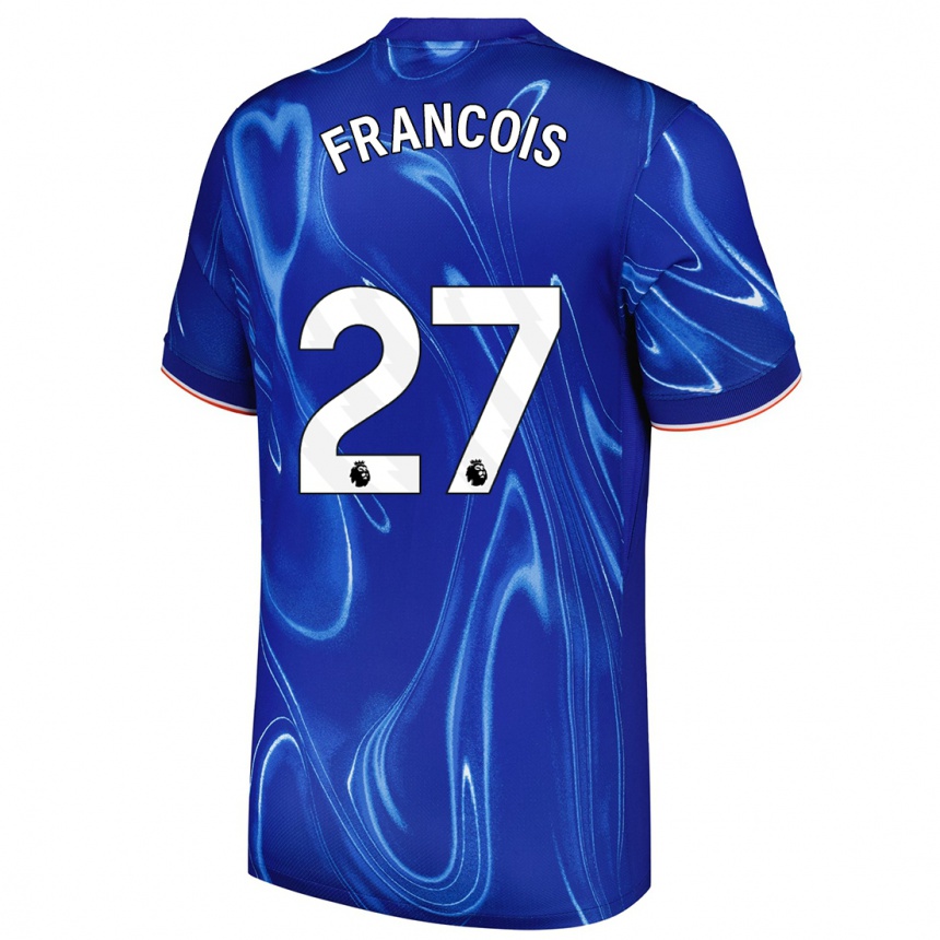 Kids Football Oriane Jean-François #27 Blue White Home Jersey 2024/25 T-Shirt Australia