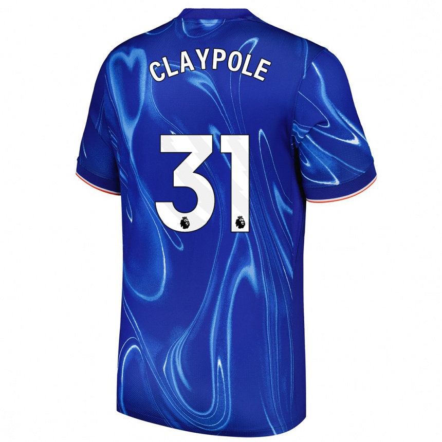 Kids Football Aimee Claypole #31 Blue White Home Jersey 2024/25 T-Shirt Australia