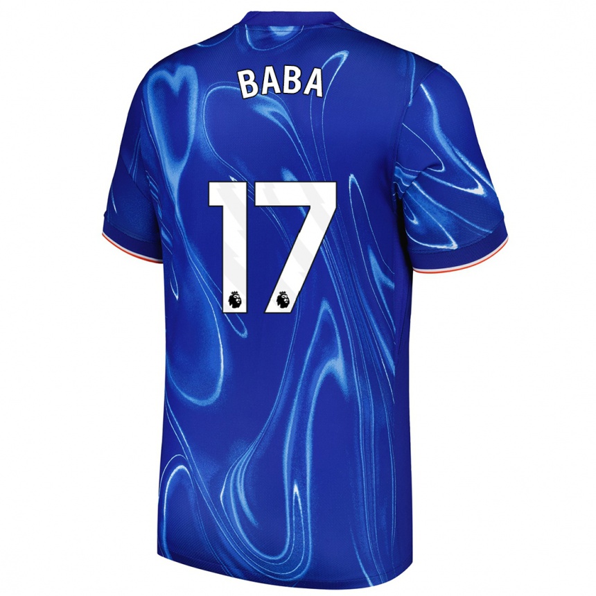 Kids Football Abdul-Rahman Baba #17 Blue White Home Jersey 2024/25 T-Shirt Australia