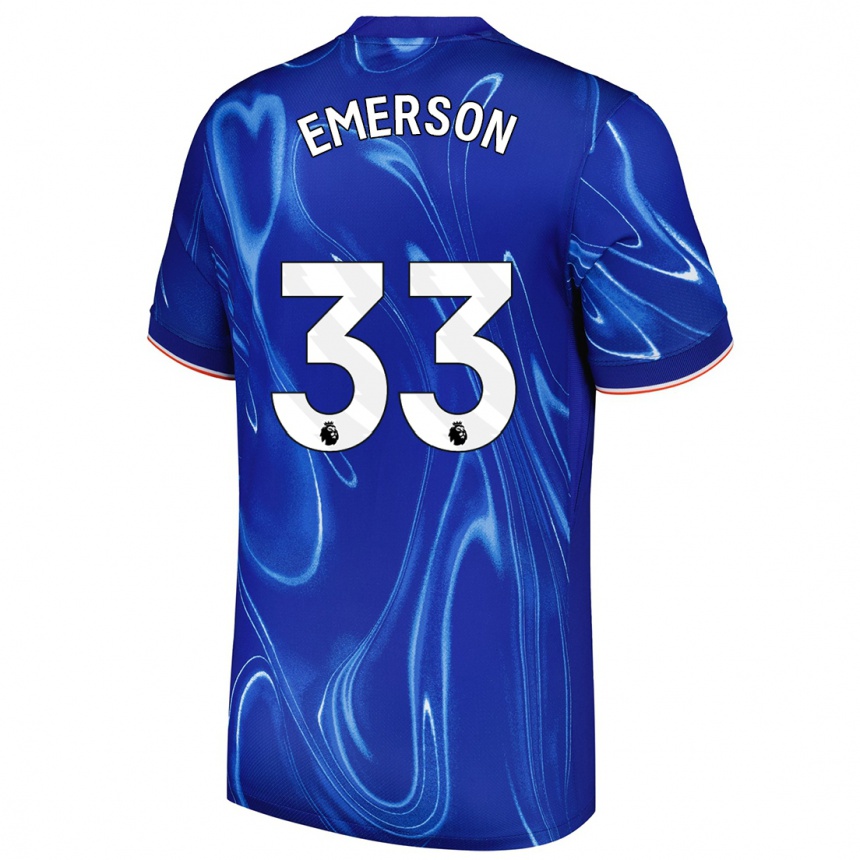 Kids Football Emerson #33 Blue White Home Jersey 2024/25 T-Shirt Australia