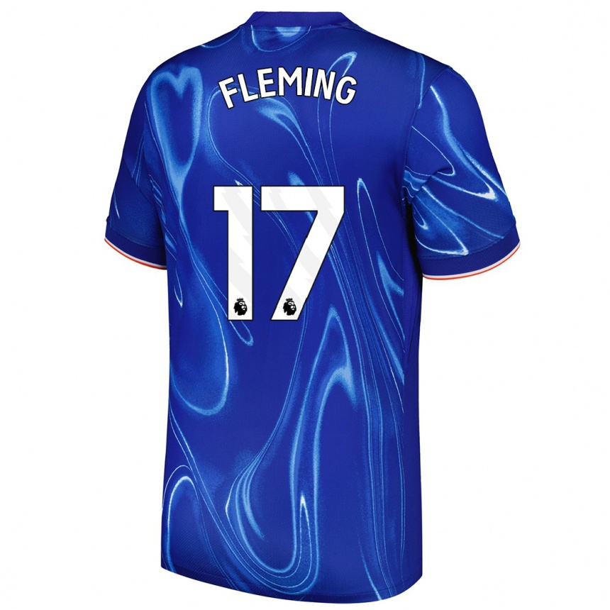 Kids Football Jessie Fleming #17 Blue White Home Jersey 2024/25 T-Shirt Australia