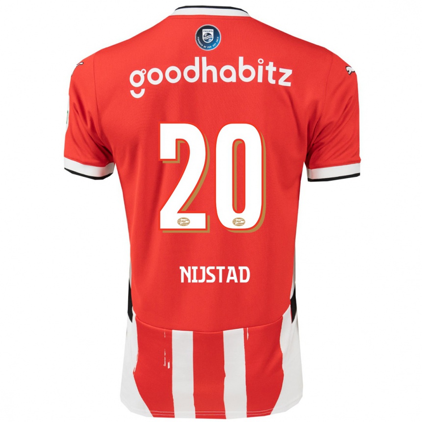 Kids Football Nina Nijstad #20 Red White Home Jersey 2024/25 T-Shirt Australia