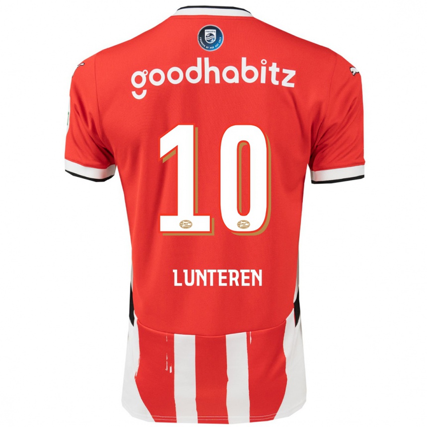 Kids Football Desiree Van Lunteren #10 Red White Home Jersey 2024/25 T-Shirt Australia