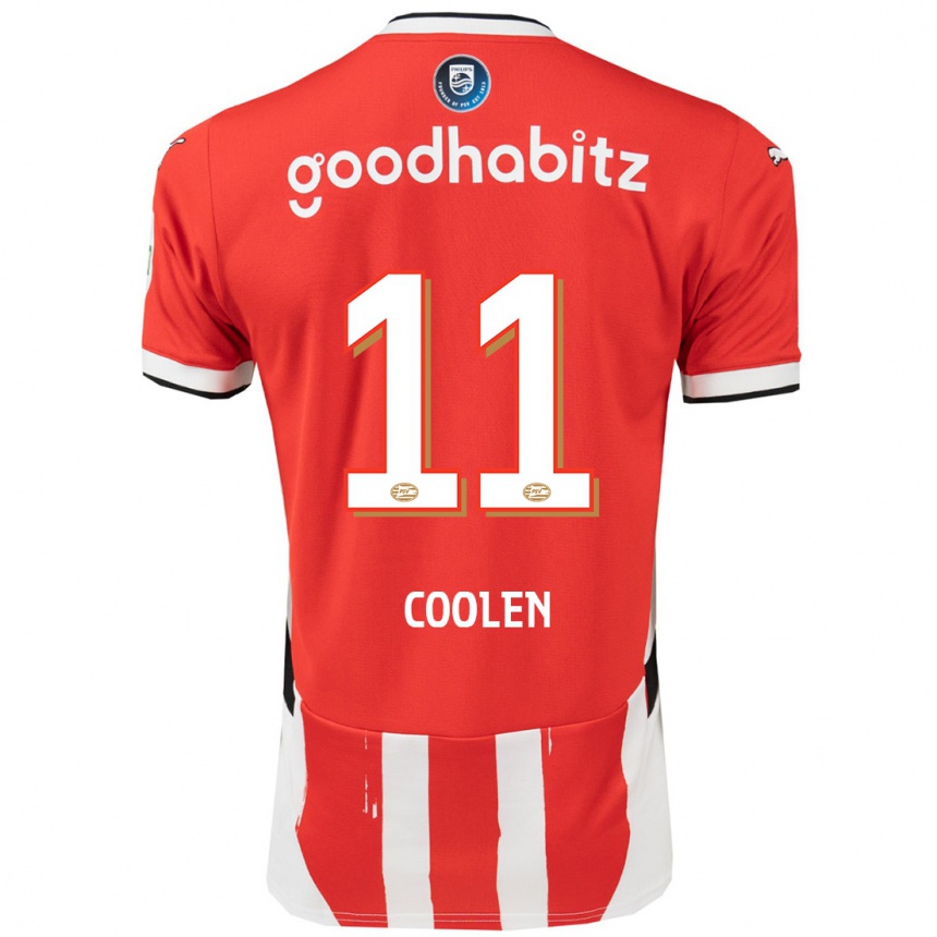 Kids Football Nadia Coolen #11 Red White Home Jersey 2024/25 T-Shirt Australia