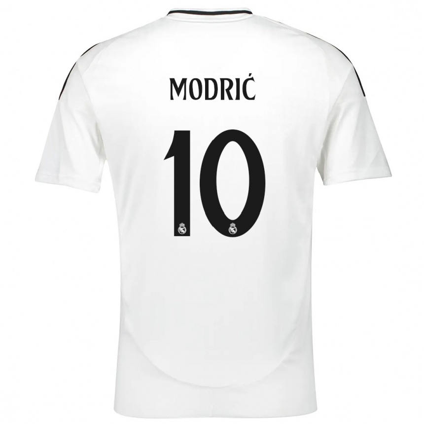 Kids Football Luka Modric #10 White Home Jersey 2024/25 T-Shirt Australia