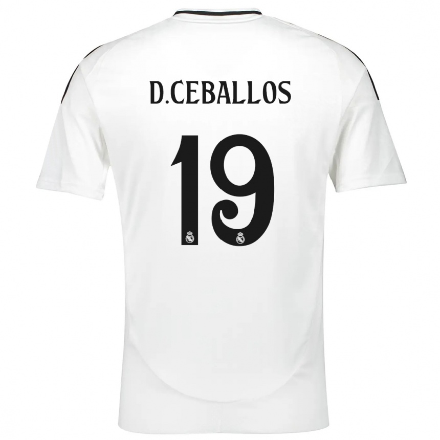 Kids Football Dani Ceballos #19 White Home Jersey 2024/25 T-Shirt Australia