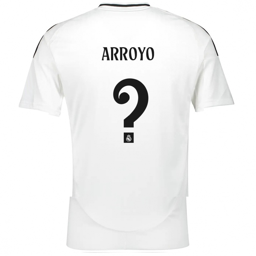 Kids Football Diego Arroyo #0 White Home Jersey 2024/25 T-Shirt Australia