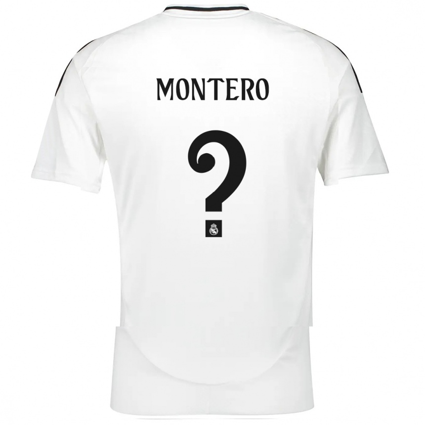 Kids Football Ruben Montero #0 White Home Jersey 2024/25 T-Shirt Australia