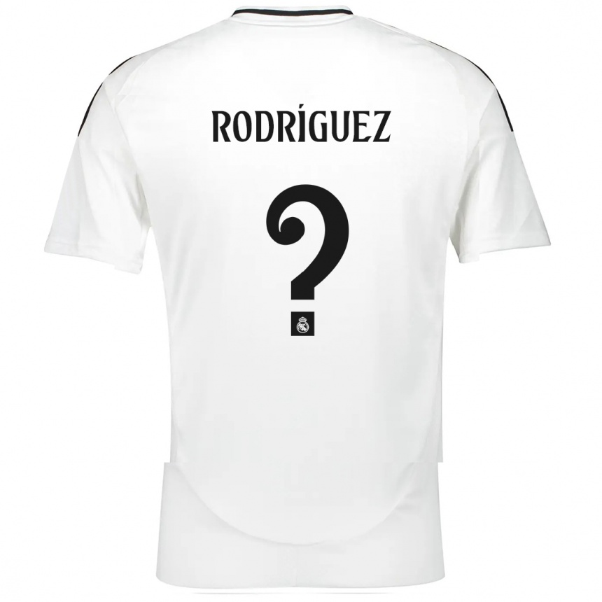 Kids Football Álvaro Rodríguez #0 White Home Jersey 2024/25 T-Shirt Australia