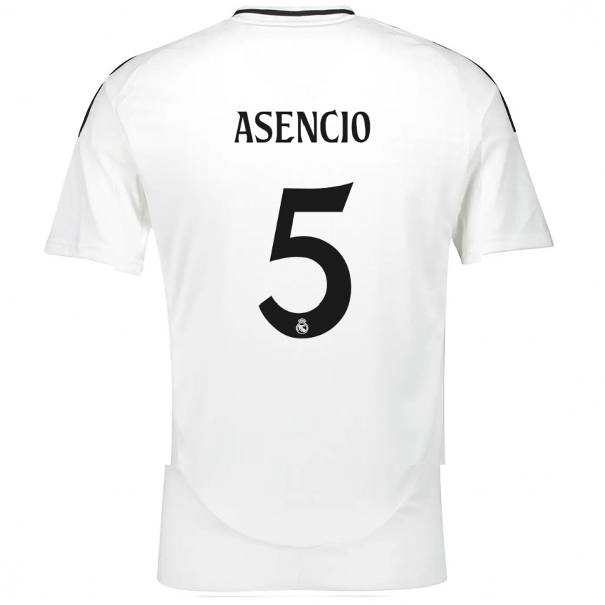 Kids Football Raul Asencio #5 White Home Jersey 2024/25 T-Shirt Australia