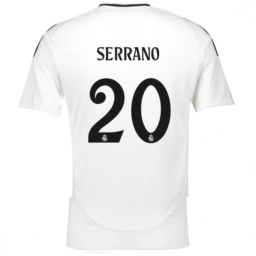 Kids Football Manu Serrano #20 White Home Jersey 2024/25 T-Shirt Australia