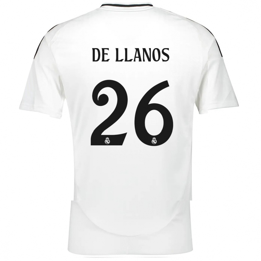 Kids Football Hugo De Llanos #26 White Home Jersey 2024/25 T-Shirt Australia