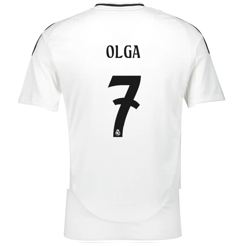 Kids Football Olga Carmona #7 White Home Jersey 2024/25 T-Shirt Australia