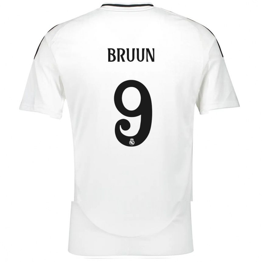 Kids Football Signe Bruun #9 White Home Jersey 2024/25 T-Shirt Australia