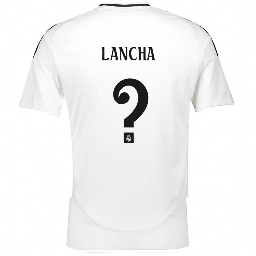 Kids Football Yeray Lancha #0 White Home Jersey 2024/25 T-Shirt Australia