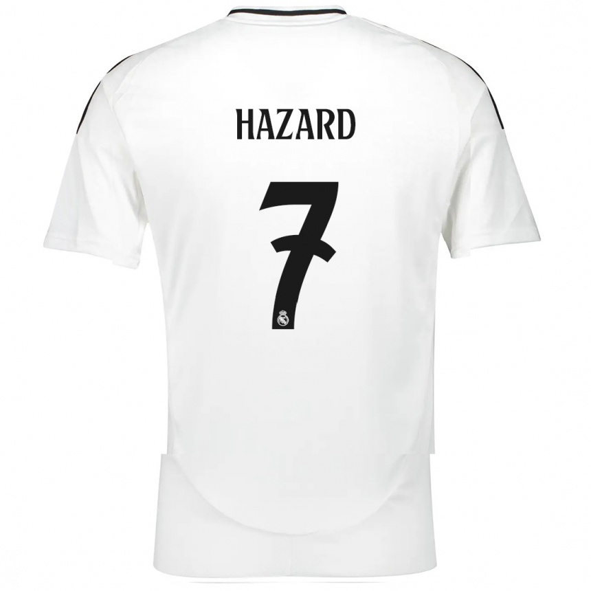 Kids Football Eden Hazard #7 White Home Jersey 2024/25 T-Shirt Australia