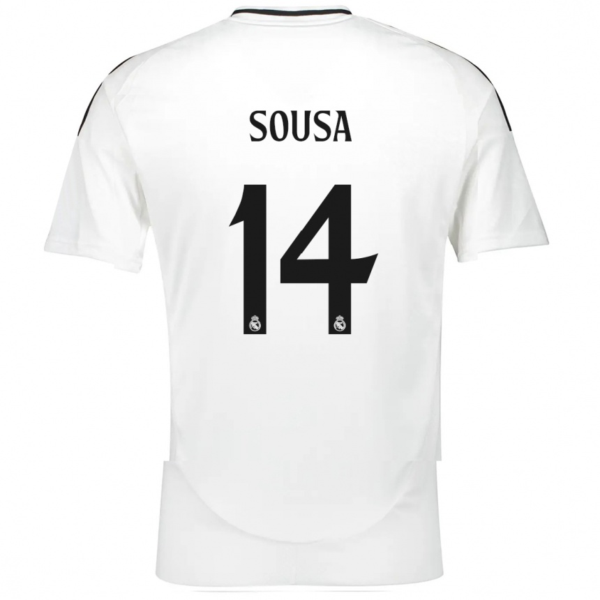 Kids Football Kathellen Sousa #14 White Home Jersey 2024/25 T-Shirt Australia