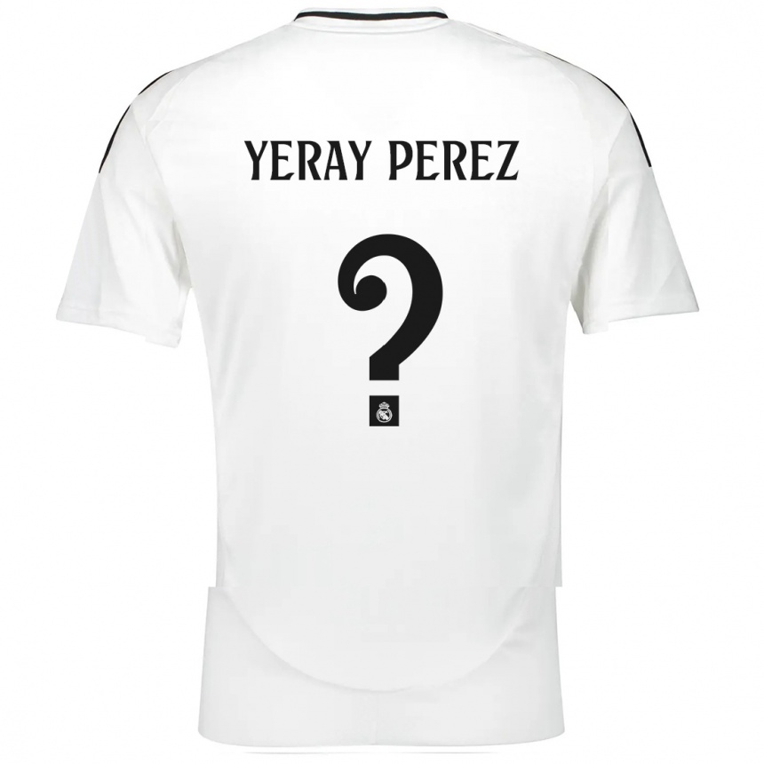 Kids Football Yeray Perez #0 White Home Jersey 2024/25 T-Shirt Australia