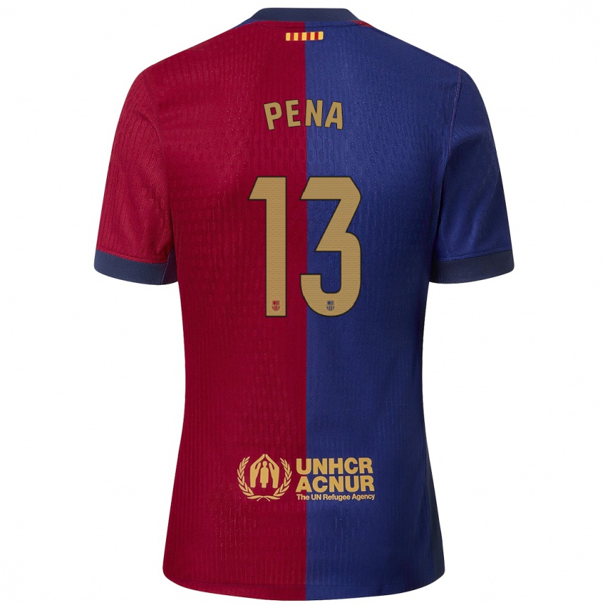 Kids Football Inaki Pena #13 Blue Red Home Jersey 2024/25 T-Shirt Australia