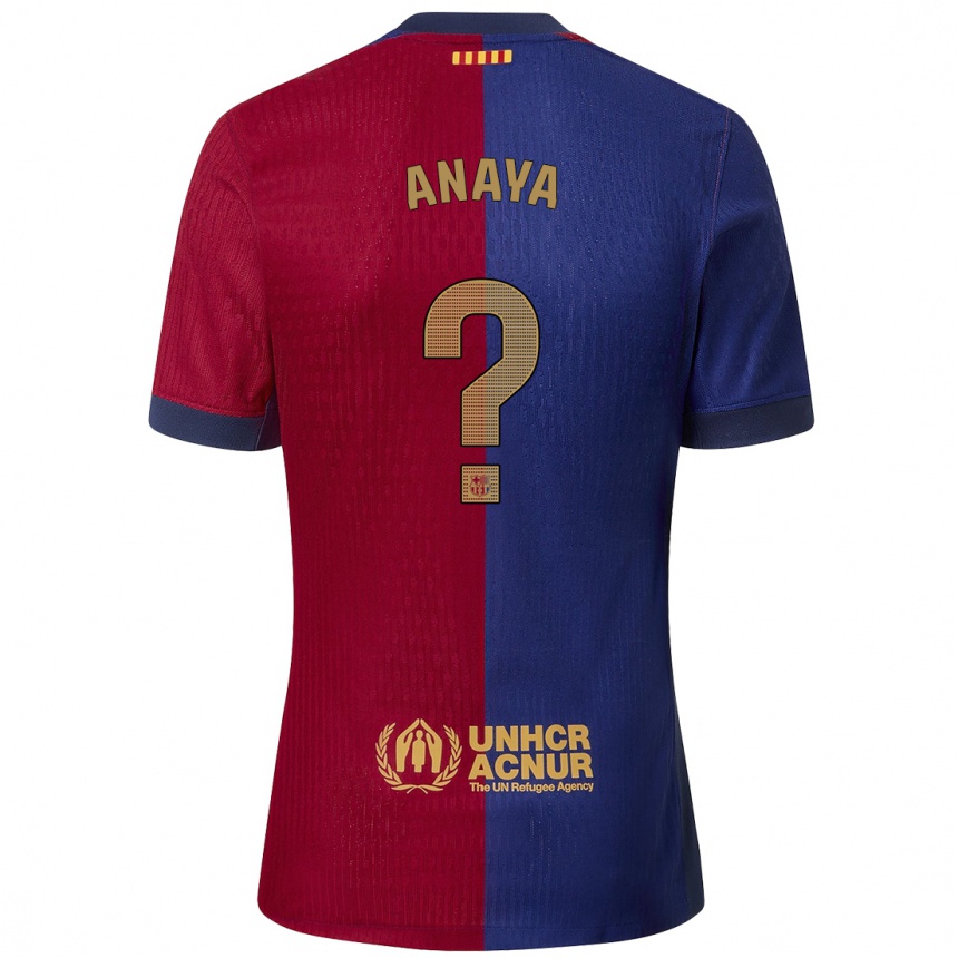 Kids Football Joan Anaya #0 Blue Red Home Jersey 2024/25 T-Shirt Australia