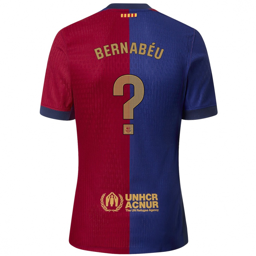 Kids Football Pol Bernabéu #0 Blue Red Home Jersey 2024/25 T-Shirt Australia