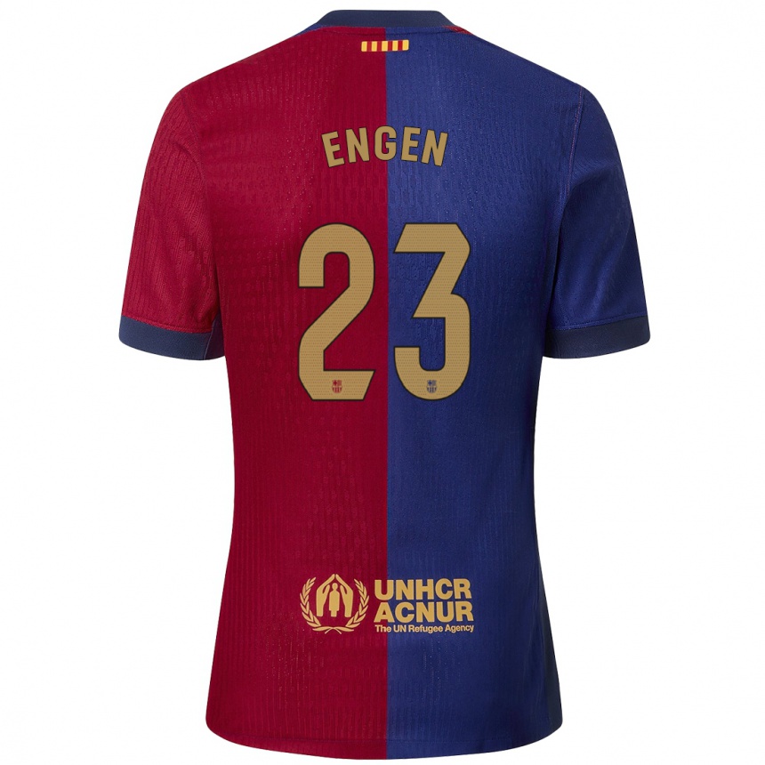 Kids Football Ingrid Engen #23 Blue Red Home Jersey 2024/25 T-Shirt Australia