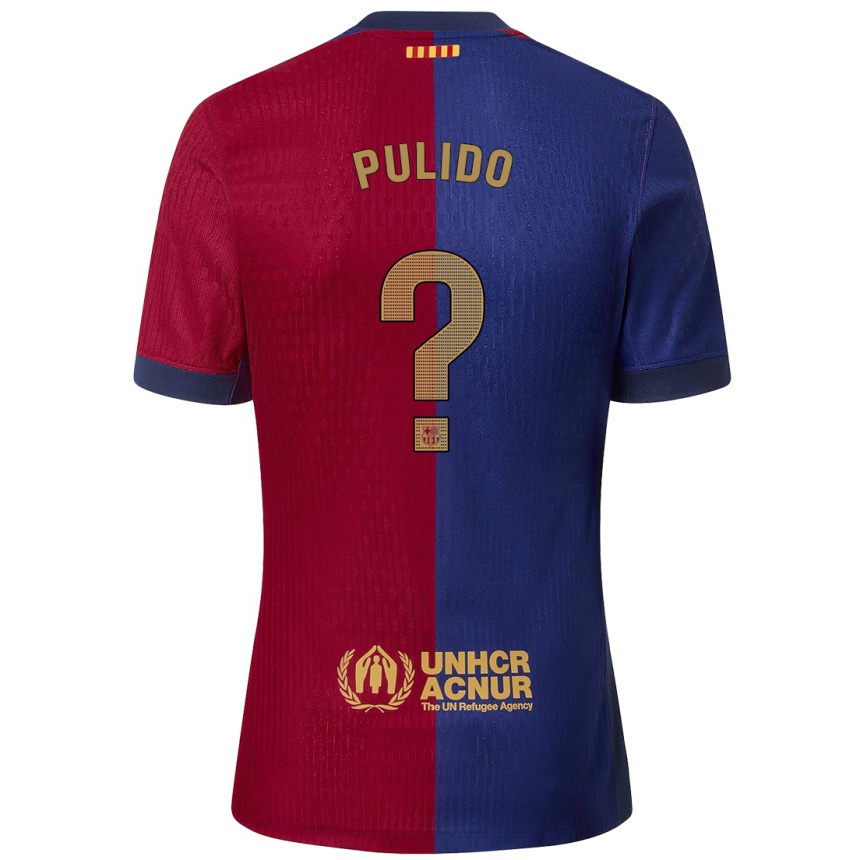 Kids Football Ricard Pulido #0 Blue Red Home Jersey 2024/25 T-Shirt Australia